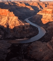 峡谷河流自然风光全景240#横屏 