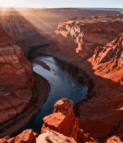 峡谷河流壮丽自然风光8843#横屏 