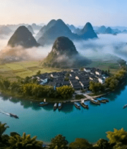 桂林漓江山水全景5140#横屏 