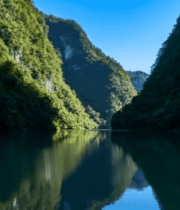 峡谷河流自然风光全景(6)13330#横屏 