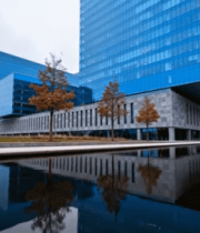 现代高楼与水景倒影画面12093#横屏 