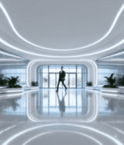 现代敞亮办公室内景4020#横屏 