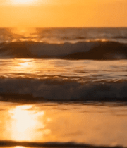 	 海边日落海浪景象(1)9019#横屏 