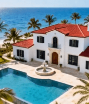 海边别墅与泳池全景11820#横屏 