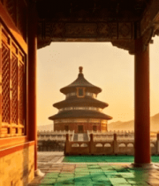 夕阳下天坛古建筑景观13761#横屏 