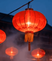 	 古建筑前悬挂的红灯笼(1)5357#横屏 