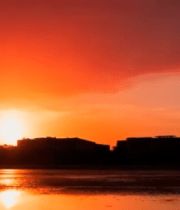 夕阳下运动员跑步素材14274#横屏 