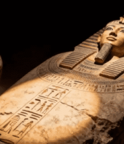 古埃及石棺及陶罐展示11520#横屏 