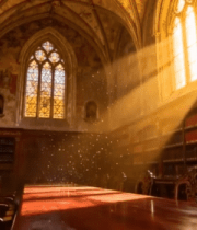 古典风格图书馆内景4763#横屏 