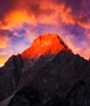 夕阳下的壮丽山峰3904#横屏 