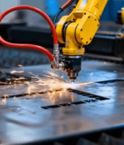 工业机器人切割金属素材5609#横屏 