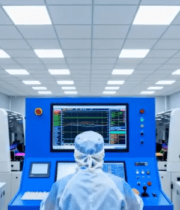 工人操作芯片制造设备6118#横屏 