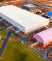 工地建筑设施航拍画面4432#横屏 