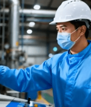 工人工厂内操作机器设备133#横屏 