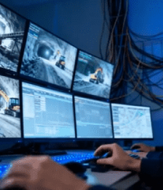 工程师监控矿山施工画面4373#横屏 