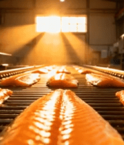 工厂内三文鱼生产线场景(1)9987#横屏 