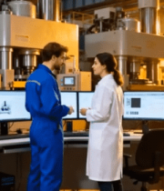 工厂内技术人员交流工作场景15039#横屏 