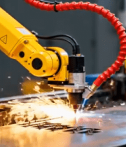 工厂机械臂焊接金属画面5449#横屏 