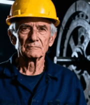 工厂老工人近景特写5500#横屏 