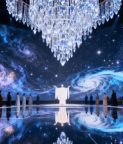 舞台走秀场景带星空背景14178#横屏 