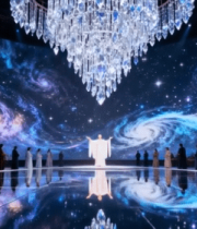 舞台走秀场景带星空背景14178#横屏 