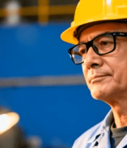 工厂工人戴安全帽工作特写3418#横屏 