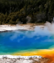 五彩斑斓的自然温泉景观3265#横屏 