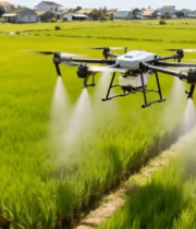 无人机农田喷洒作业场景8258#横屏 