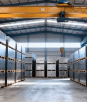 工厂仓库内金属板材存储场景7839#横屏 