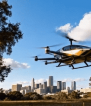 无人机城市上空飞行画面5904#横屏 