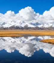 	 高原雪山湖泊自然风光7186#横屏 