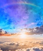 高空云海中的绚丽彩虹14913#横屏 