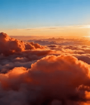 高空云海日出景象()10689#横屏 