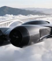 未来跑车云端行驶画面14776#横屏 