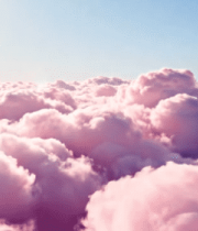 高空俯瞰粉色云海景观7553#横屏 