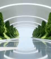 未来感科技隧道绿植场景12943#横屏 