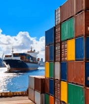 港口集装箱与货轮场景14010#横屏 