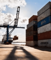 	 港口集装箱与货物吊装场景6027#横屏 