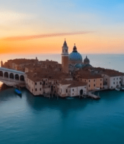 威尼斯运河日落风景13190#横屏 