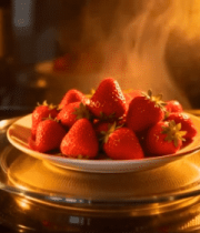 微波炉内加热的草莓10255#横屏 