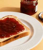 涂有果酱的吐司面包8015#横屏 