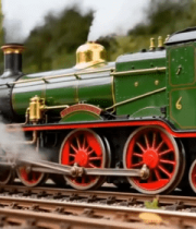 复古蒸汽小火车铁轨行驶1171#横屏 