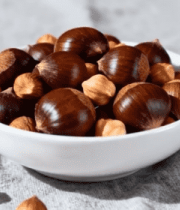 碗中板栗坚果特写9165#横屏 