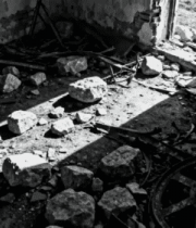 废弃老屋内部废墟景象12522#横屏 