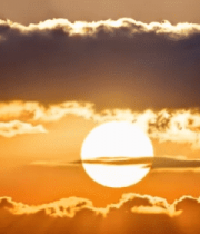 天空中的落日景象1737#横屏 