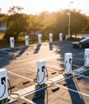 停车场内新能源汽车充电桩14442#横屏 