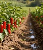 田间红辣椒种植景象10634#横屏 