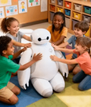 儿童与机器人互动素材9620#横屏 