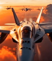 多架战斗机空中飞行画面549#横屏 