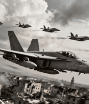 多架战斗机编队飞行画面11152#横屏 